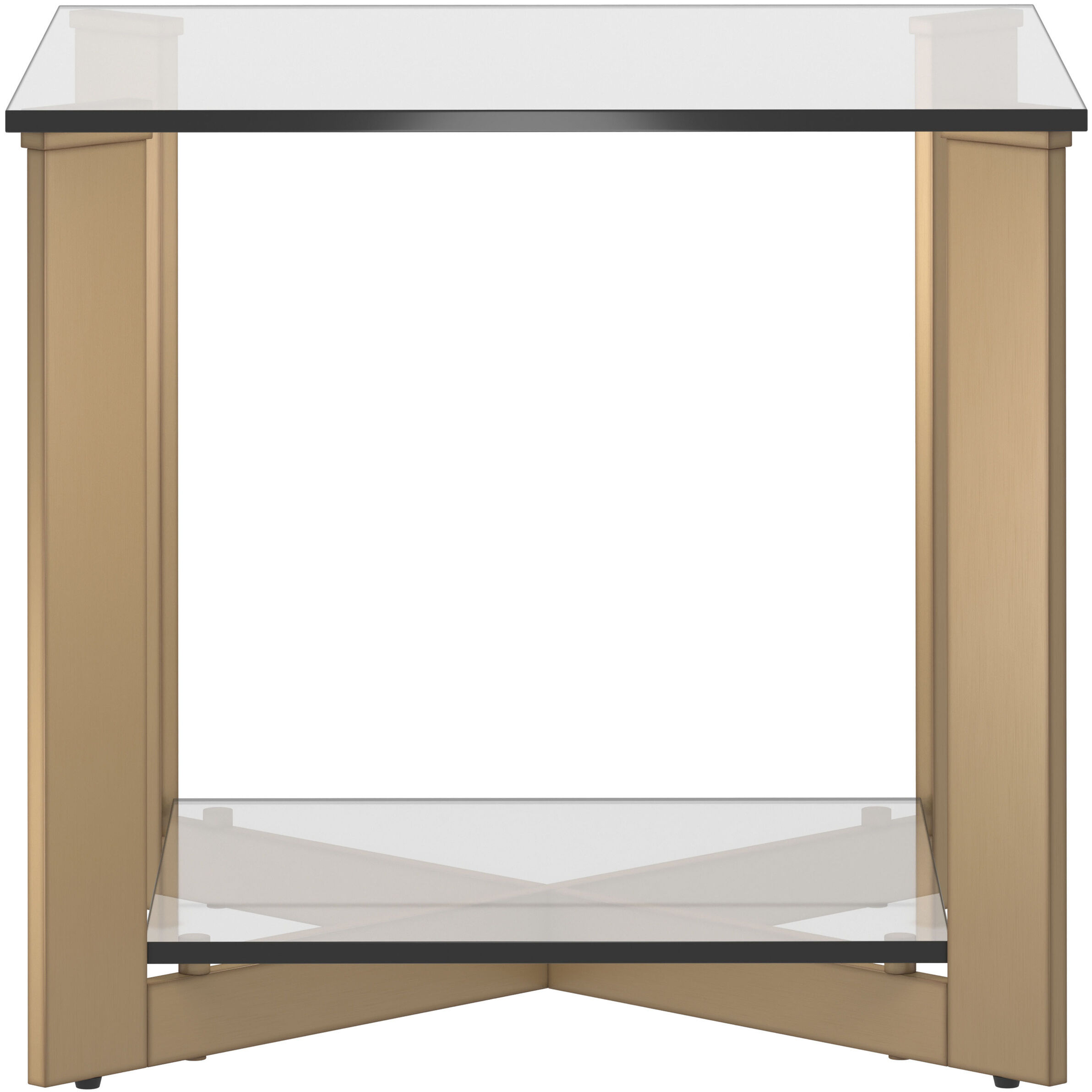 Xavier 23.75 X 23.75 inch Antique Brass Side Table